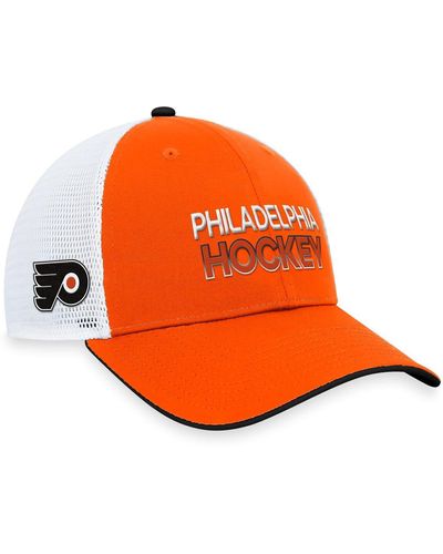 Fanatics Philadelphia Flyers Authentic Pro Rink Trucker Adjustable Hat - Orange