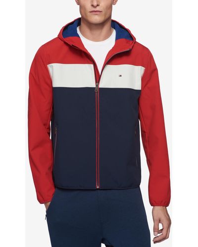 Tommy Hilfiger Hooded Soft Shell Jacket - Red