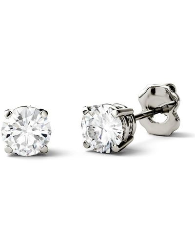 Charles & Colvard Moissanite Stud Earrings (1/2 Ct. T.w. Diamond Equivalent - Metallic