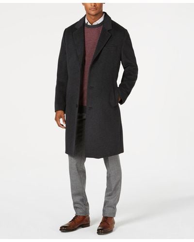 London Fog Men Signature Wool-blend Overcoat - Multicolor