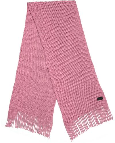 Mio Marino Wide Knit Ribbed Scarf - Pink
