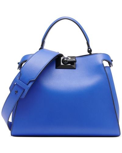 DKNY Colette Leather Satchel - Blue