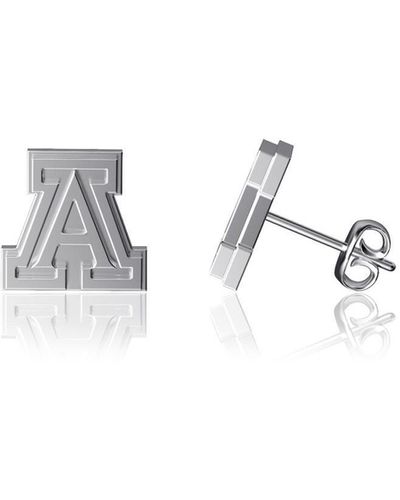 Dayna Designs Arizona Wildcats Team Logo Post Earrings - White