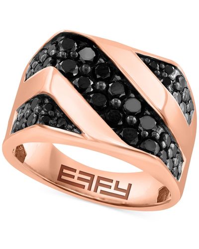 Effy Effy Black Diamond Diagonal Ring (2 Ct. T.w. - Metallic