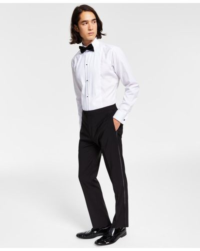 Calvin Klein Slim-fit Infinite Stretch Tuxedo Suit Pants - Black