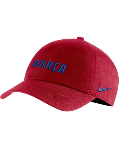 Nike Barcelona Campus Performance Adjustable Hat - Red