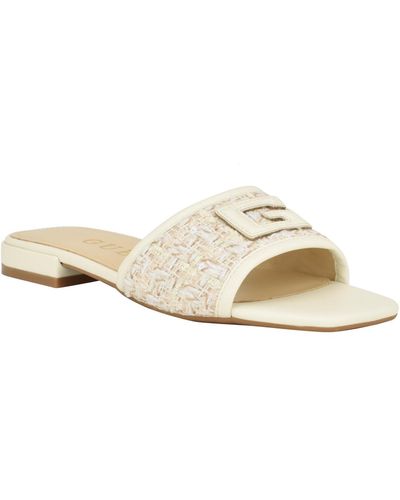 Guess Tampa Slide-on Sandals - White
