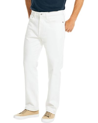 Nautica Vintage Straight-fit Stretch Denim 5-pocket Jeans - White