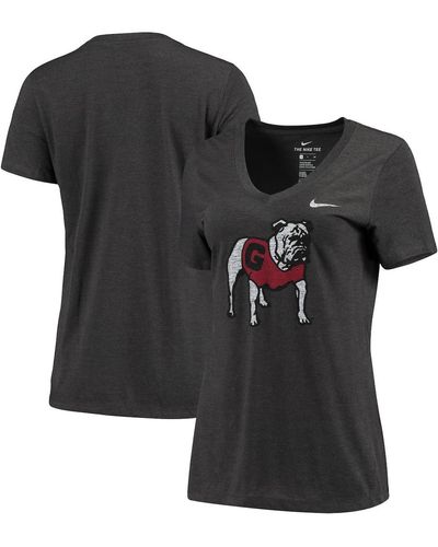 Nike Georgia Bulldogs Vault Tri-blend V-neck T-shirt - Black