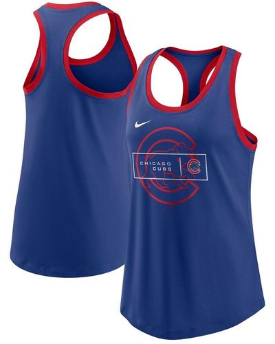 Nike Chicago Cubs X-ray Racerback Performance Tank Top - Blue