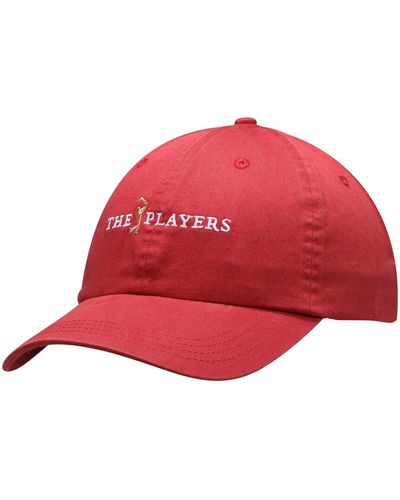 Ahead The Players Newport Washed Adjustable Hat - Red