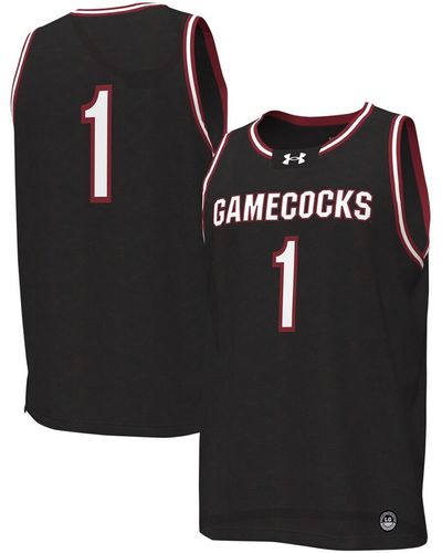Under Armour #1 South Carolina Gamecocks Replica Basketball Jersey - Black