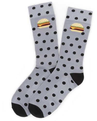 Cufflinks Inc. Cheeseburger Socks - Gray