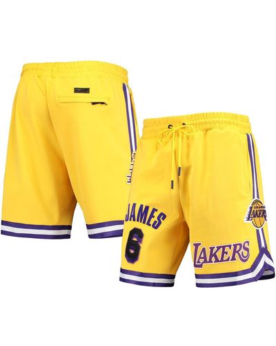 Pro Standard Lebron James Los Angeles Lakers Player Replica Shorts - Yellow