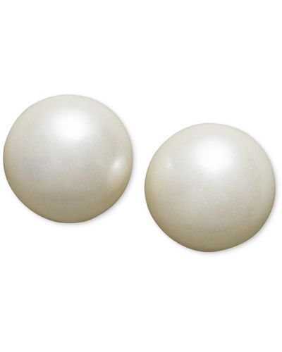 Charter Club Simulated Pearl Stud (8 Mm) - White