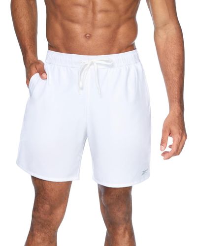 Reebok 7" Compression Hybrid Swim Shorts - White