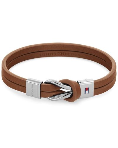 Tommy Hilfiger Leather Bracelet - Brown