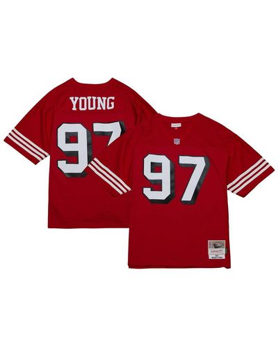 Mitchell & Ness Bryant Young Distressed San Francisco 49ers Legacy Replica Jersey - Red
