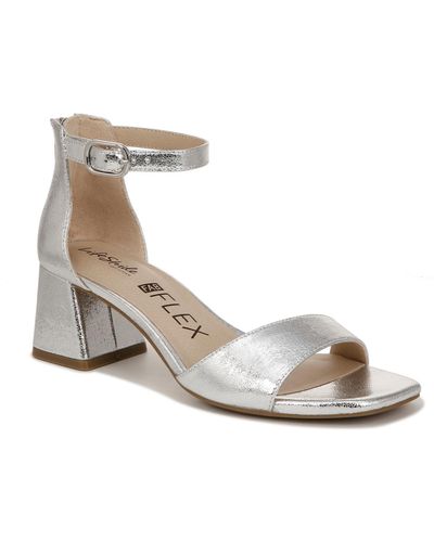 LifeStride Cassidy Ankle Strap Dress Sandals - White