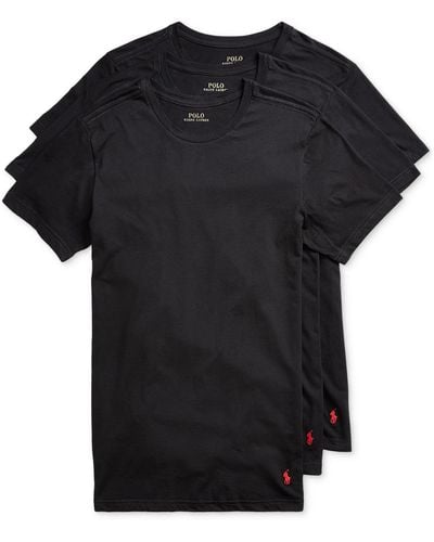 Polo Ralph Lauren Slim Fit Crewneck Undershirt - Black