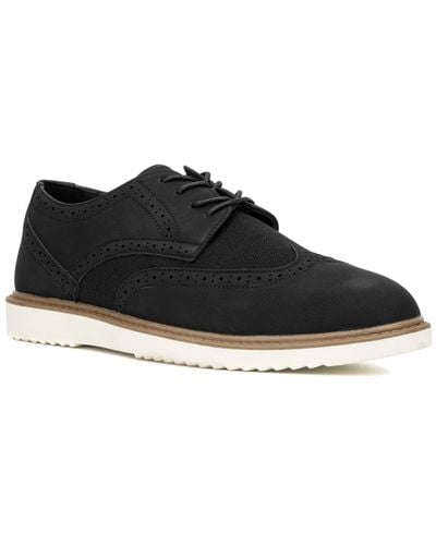 New York & Company Tyler Wingtip Oxford Shoes - Black