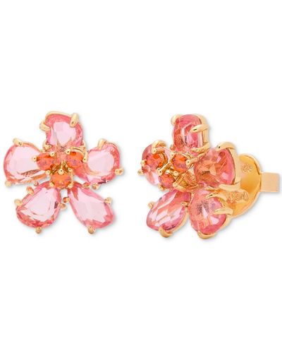Kate Spade Gold-tone Paradise Flower Stud Earrings - Pink