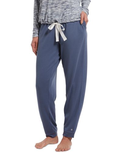 Hue Super-soft French Terry Cuffed Lounge Pants - Blue