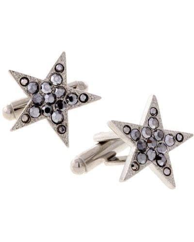 1928 Crystal-embellished Star Cufflinks - Metallic