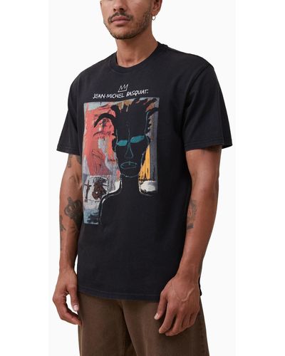 Cotton On Basquiat Loose Fit Crew Neck T-shirt - Black