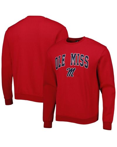 Colosseum Athletics Ole Miss Rebels Arch & Logo Pullover Sweatshirt - Red