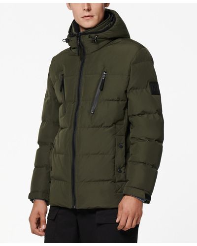 Marc New York Montrose Down Filled Mid Length Puffer Jacket - Green