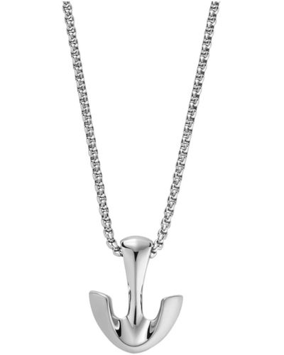 Skagen Pendler Stainless Steel Pendant Necklace - Metallic