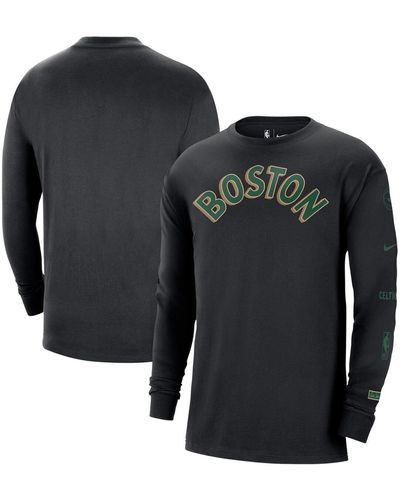 Nike Boston Celtics 2023/24 City Edition Max90 Expressive Long Sleeve T-shirt - Black