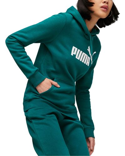 PUMA Essentials Logo Fleece Sweatshirt Hoodie - Green