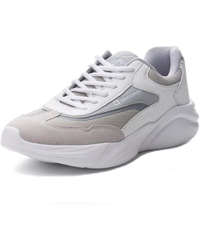Alpine Swiss Stuart Chunky Sneakers Retro Platform Dad Tennis Shoes - Gray