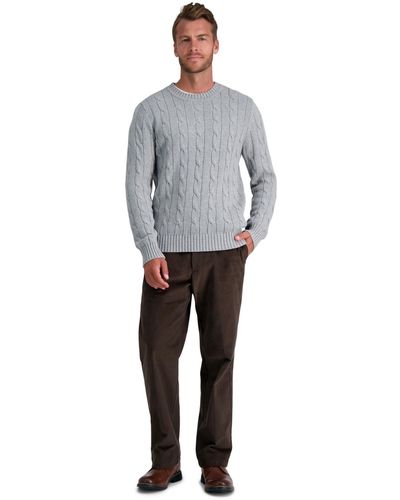 Haggar Classic-fit Stretch Corduroy Pants - Brown
