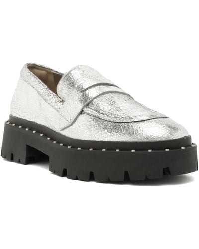 SCHUTZ SHOES Christie Slip-on Studded Loafers - White