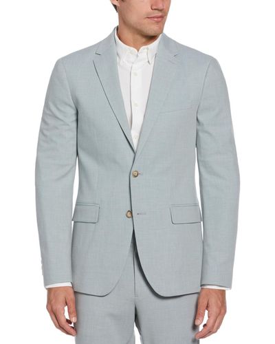 Perry Ellis Slim Fit Two-Tone Tech Stretch Suit Jacket - Blue