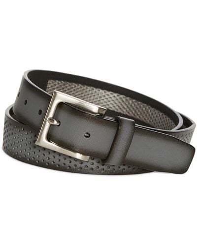 PGA TOUR Faux Leather Breathable Belt - Gray