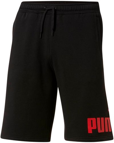PUMA Big Fleece Logo Shorts - Black
