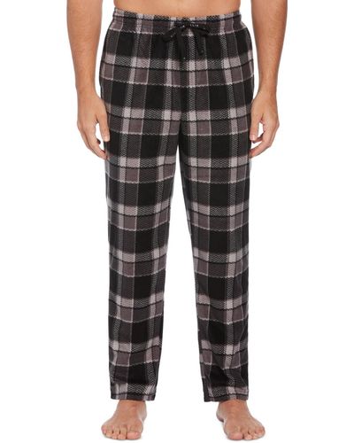 Perry Ellis Fleece Pajama Pants - Black