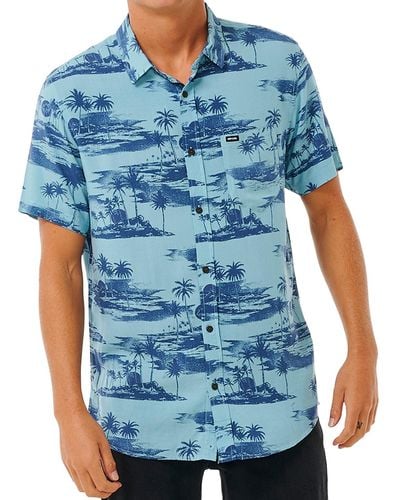 Rip Curl Party Pack Short Sleeve Shirt - Blue