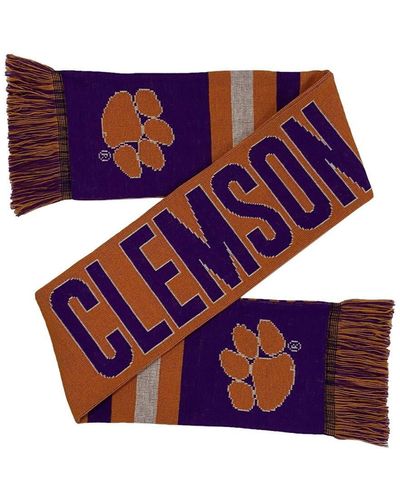 FOCO And Clemson Tigers Reversible Thematic Scarf - White