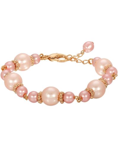 2028 Imitation Pearl Bracelet - Pink