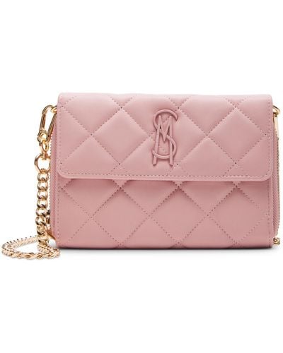 Steve Madden Carina Quilted Crossbody Wallet - Pink