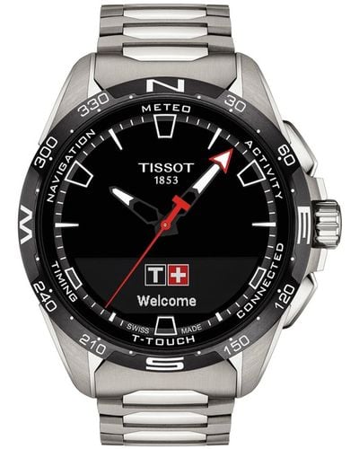 Tissot Swiss T-touch Connect Solar Titanium Bracelet Smart Watch 48mm - Metallic