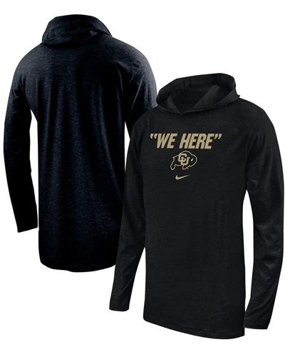 Nike Colorado Buffaloes We Here Performance Hoodie Long Sleeve T-shirt - Black