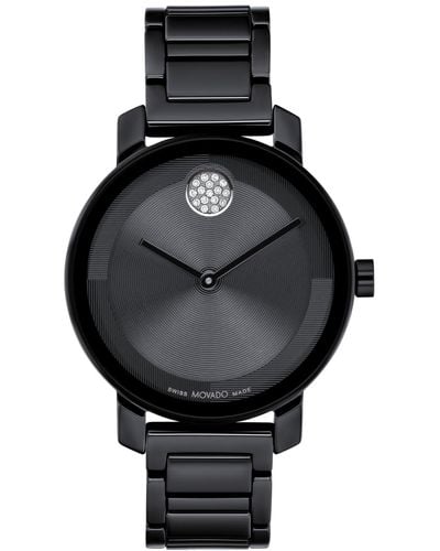 Movado Swiss Bold Evolution 2.0 Ceramic Bracelet Watch 34mm - Black