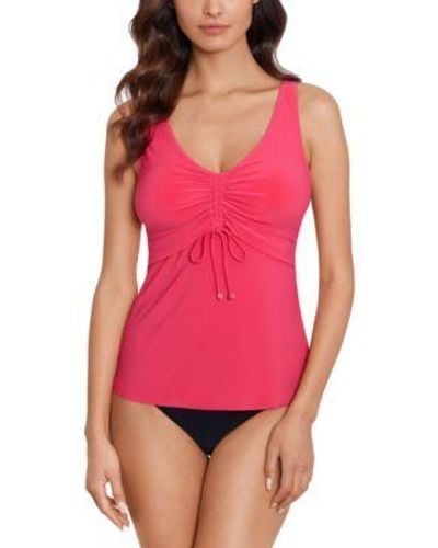 Magicsuit Solid Arya Tankini Top Bottoms - Red