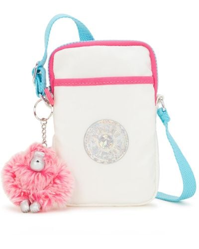 Kipling Tally Candy Metal Nylon Crossbody Phone Bag - Pink